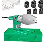 1600W Double Tube Heating PPR Pipe Fusion Welder - Handheld Socket, Digital Display - Hot-Melt Plastic Welding Machine for PPR, PE, PP B - 0-380°C