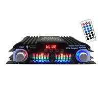 1600W Power Digital 4 Channel Audio Amplifier FM Radio USB Bluetooth-Compatible 4 Channel Bluetooth-Compatible Sound Remote Control Digital HIFI Audio Stereo Power Amplifier