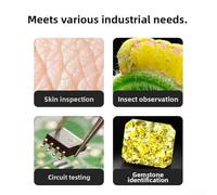 1600X Digital Microscope for and for iOS Phones, 2MP Portable Phone Microscope with 8 LED, Manual Focus 0-150mm, Compatible with 6.0+ and for iOS 10.0+,