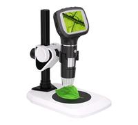 1600X Enlarge Easy Carry Microscope with 2.4 Inch Display Build in LED Light High Resolution Device for Science Exploration Transportable Electronics Microscope