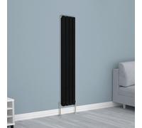 (1600x272mm Double, Black) NRG Horizontal Vertical Flat Panel Designer Radiator Central Heating Radiator Rads