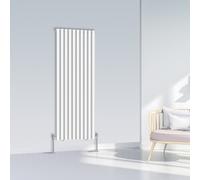 (1600x590mm Single, White) NRG Oval Column Designer Radiator Horizontal Vertical Central Heating Radiator Rads