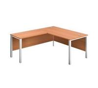 1600X800 Goal Post Left Hand Return Desk Beech-White