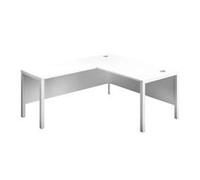 1600X800 Goal Post Left Hand Return Desk White-White