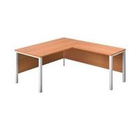 1600X800 Goal Post Right Hand Return Desk Beech-White