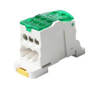 160A Power Distribution Terminal Box With Guide Rail Mounting System And Adjustable Slot Configuration(green)