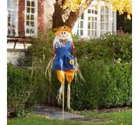 160cm Autumn Girl Scarecrow Garden Stake Seasonal Outdoor Decoration Marco Paul Multi One Size