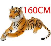 160Cm Giant Plush Lying Tiger Stuffed Animal Soft Cuddly Large Kids Realistic