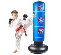 160cm Kids' Punching Bag - Stable Inflatable Boxing Equipment for Boys and Girls Practicing Karate, MMA, Taekwondo