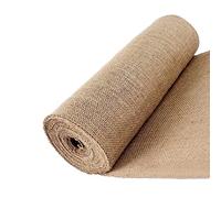 160CM Roll Upholstery Fabric Natural Jute Hessian Burlap Cloth Craft Wedding Party Table Runner Rustic Table Decoration (1 Pack)