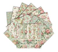 160gsm Scrapbook Paper Pad 6x6” Single Sided Scrapbooking 24 Vintage Flower Decoupage Patterned Papers Junk Journal Supplies Journaling Supply Scrap Paper Crafting Garden Plants (Peony Flowers)