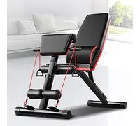 160Kg 7-Incline Adjustable Foldable Dumbbell Bench Weight Training Biceps Workout Home Exercise Lifting Indoor Fitness Gym Multifunctional Supine Board Sweatproof Leather For Press Shoulder Muscle Leg