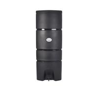 160L Rainfall Wall Mounted Water Butt - Space-saving, Stylish, and Eco-friendly Rainwater Collection (Black)
