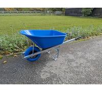 160L WHEELBARROW Stable Garden Single Wheel Barrow Large 160 Litre Blue Big