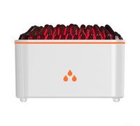 160ml Aromatherapy Flame Humidifier and Essential Oil Diffuser, ABS PP Construction with Type-C Power, Gradient or Fixed Light Settings for Bedroom Comfort and Winter Dry Air Relief(white)