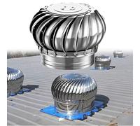 160mm/6.3in, 304 Stainless Steel Exhaust Cap Roof Flue Vent, Chimney Cowl Air Vent Attic Ventilator Fan, Easy to Install