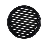 Ø 160mm / 6" inch Black Round Metal Air Vent Grille Cover with Insect Mesh - Ventilation Cover
