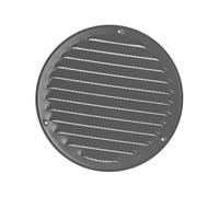 Ø 160mm / 6" inch Grey Round Metal Air Vent Grille Cover with Insect Mesh - Ventilation Cover