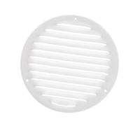 Ø 160mm / 6" inch White Round Metal Air Vent Grille Cover with Insect Mesh - Ventilation Cover