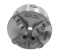160mm 6" #K12-160 4 Jaw Lathe Chuck Self Centering Steel Silver for Grinding/Drilling/Millin Machines