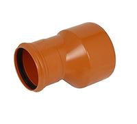 160mm 6" Spigot to 110mm 4" Single Socket Level Invert Reducer Adapter Underground Drainage Soil Pipe Coupling