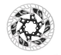 160mm Bike Brake Disc with Aluminium Alloy and Carbon Steel Construction, 6 Bolt Mounting Compatible with Standard Mountain Bikes (Black)