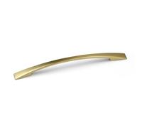 160mm Brushed Brass Cabinet Handle Curved Bow Satin Gold Cupboard Door Drawer Pull Wardrobe Furniture Replacement Upcycle