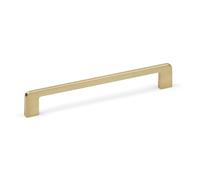 160mm Brushed Brass Cabinet Handle Gold Square Bar Pull