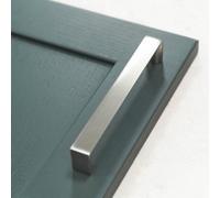 160mm Brushed Nickel Cabinet Handle Square Grey Cupboard Door Drawer Pull Wardrobe Furniture Replacement Upcycle