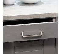 160mm Brushed Nickel Silver D Shape Kitchen Cabinet Handle