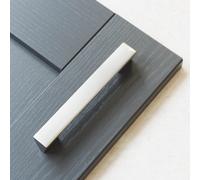 160mm Brushed Nickel Square D Chunky Angular Handle