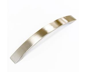 160mm Curved Grey Brushed Nickel Strap Kitchen Cabinet Handle