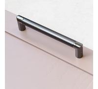 160mm Dark Gunmetal Grey Kitchen Cabinet Handle Textured Knurled Bathroom Bedroom Cupboard Door Drawer Pull