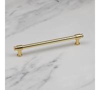 160mm Gloss Gold Cabinet Handle Polished Cupboard Door Drawer Furniture Pull Industrial Pipe Design