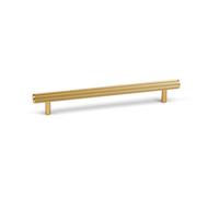 160mm Gold Brass Cabinet Pull Textured Grooved Kitchen Cupboard Door Drawer Pull Bathroom Bedroom Wardrobe Furniture Replacement