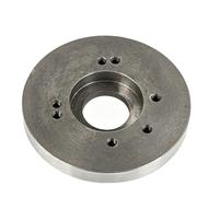 160mm Lathe Chuck Backplate, 45mm Bore, Dual-Stage Positioning, 70mm Inner Register, 65mm Outer Register, 7 M10 Holes for Precision Machining
