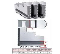 160mm Lathe Chuck Soft Jaws K11-160 Internal Jaws and External Jaws 3 Jaw Lathe Chuck Spare Part(K11160 Internal 18.5)