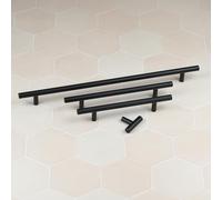 160mm Matt Black Bar Cabinet Handle Cupboard Door Drawer Pull