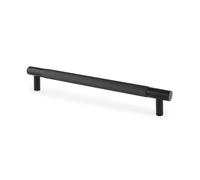 160mm Matt Black Kitchen Handle Knurled Diamond Texture Cabinet Furniture Door Drawer Pull
