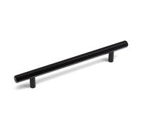 160mm Matt Black Knurled Cabinet Handle Textured Dark Cupboard Door Drawer T-Bar Pull Wardrobe Furniture Replacement Upcycle