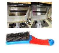 160mm Multipurpose Steel Wire Brush Plastic Handle Plastic Metal 160Mm Multipurpose Suitable for Kitchen and Home Silver Size Approx