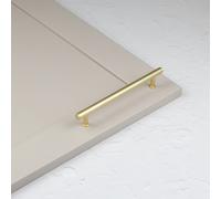Handle & Home Brushed Brass Fluted 160mm Kitchen Cabinet Handle Cupboard Drawer Pull Reeded Gold Design