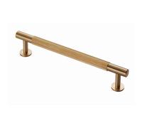 160mm Satin Brass Reeded Handle