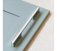 160mm Gloss White & Polished Chrome D Handle for Kitchen Cabinets | Bedroom | Bathroom | Furniture