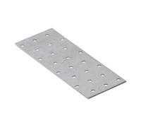 160mm x 60mm Galvanised Perforated Flat Plate Connector Joining Plates Metal Brace Brackets for Wood 2mm Thick Steel PP6 (Pack of 1)
