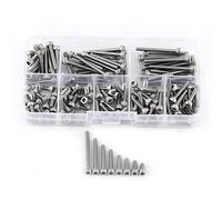 160pcs 304 Stainless Steel Hex Socket Head Cap Screws M3 x 6mm 8mm 10mm 12mm 16mm 20mm 25mm 30mm Metric Thread Screw Set with Storage Box for DIY Repair and Mechanical Assembly