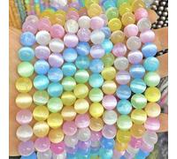 160PCS 4MM Colorful Selenite Gypsum Stone Crystal Beads for Jewelry Making DIY Bracelet 2 Strands