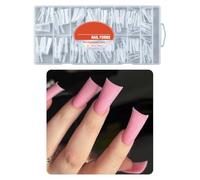 160Pcs ABS Nails Extension Molds False Nails Tips Long Lasting Wear Resistant for Wedding Travel and Daily Event Soft Gel Full Cover No C Tips for Extensions