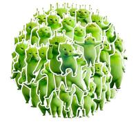 160Pcs Alien Cat Meme Stickers - Decorative Pack, 2 Sets for Journals, Phones, Laptops, Scrapbooks & DIY Crafts