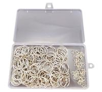 160pcs Chain Rings Metal Keychain with Jump Rings for Pendant Keyfob Holder Jewelry Making Tool Jump for Jewelry